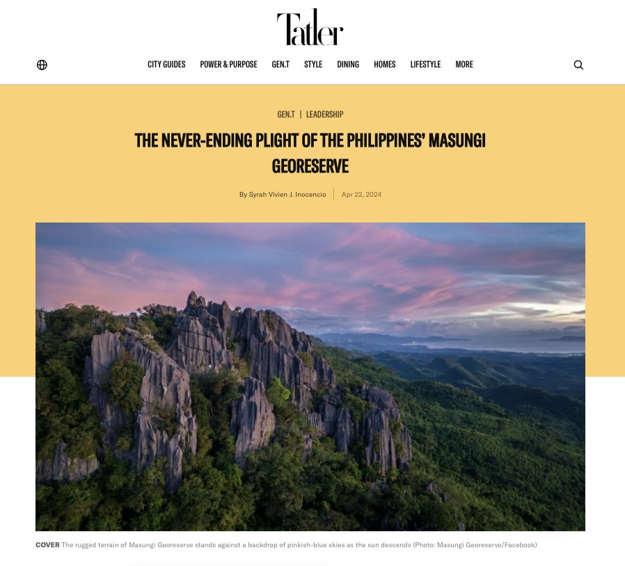 'The Masungi Georeserve is also a crucial watershed that regulates water flow to Metro Manila, shielding 20 million Filipinos living in low-lying areas from landslides and floods.' Read the full story below: tatlerasia.com/gen-t/leadersh…
