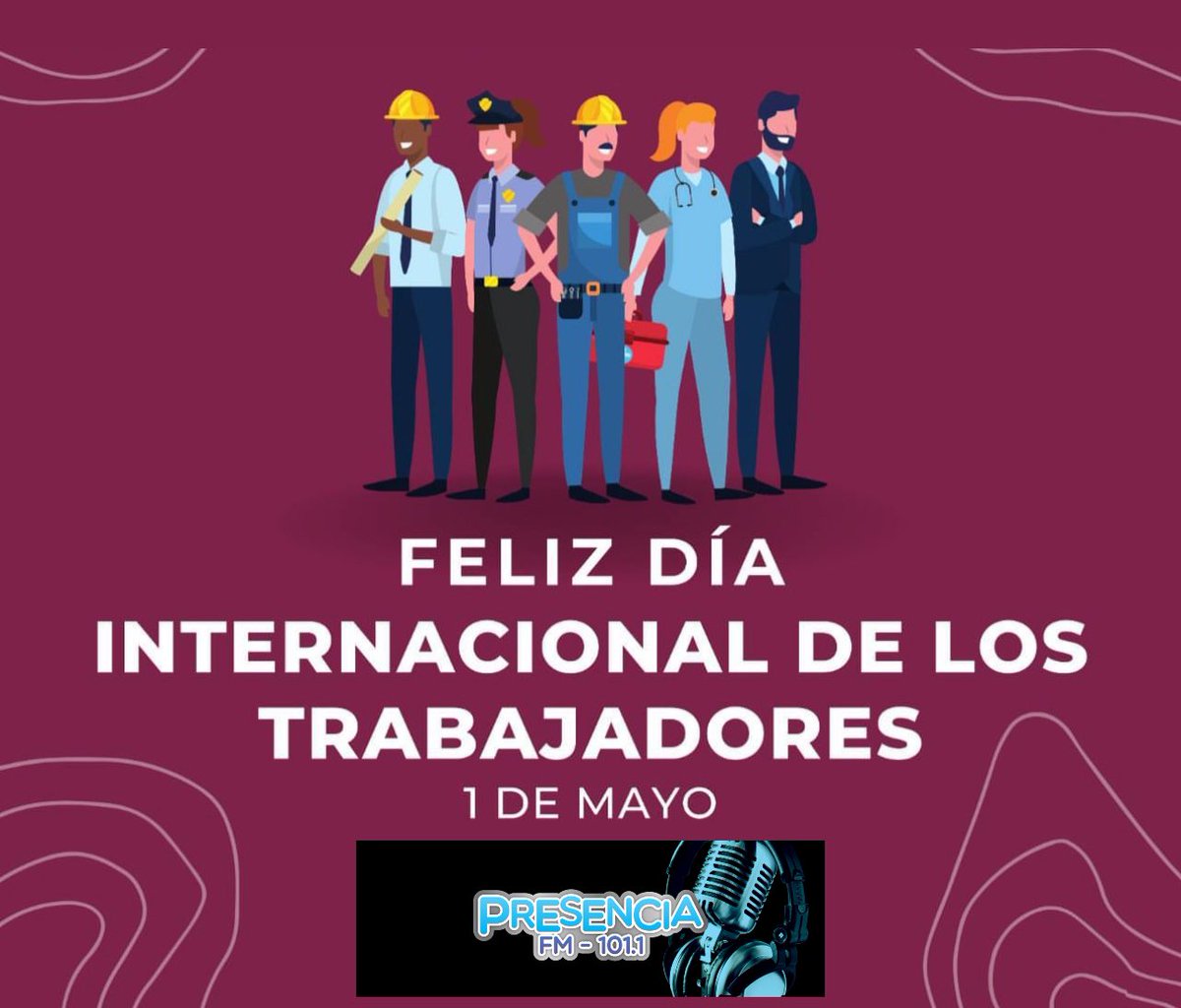 1 de Mayo de 2024 ! Feliz día trabajadores es el deseo de 101.1 @presenciafmcba #laradiodelosexitos🔝 @ageccordoba #gestion @pablomchacon @geraachacon 📻
