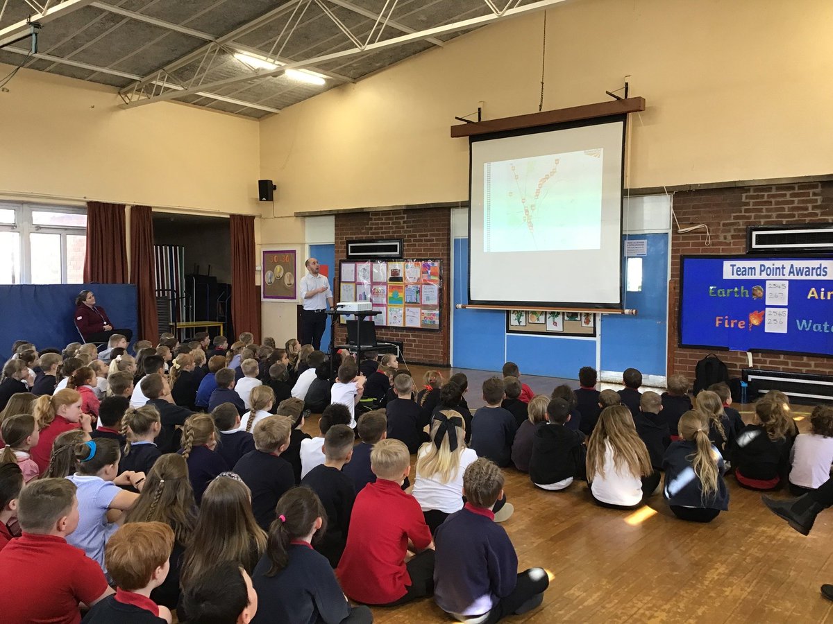 This morning we have had a visitor from Network Rail come in to talk to the children about staying safe on the railway lines around Northallerton. Really useful, thank you! @networkrail