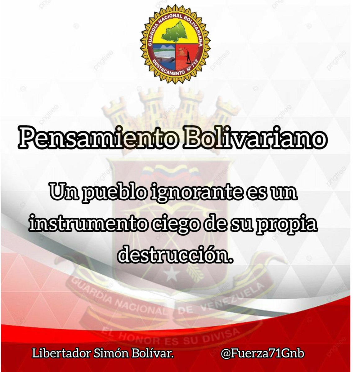 Pensamiento Bolivariano del libertador Simón Bolívar.