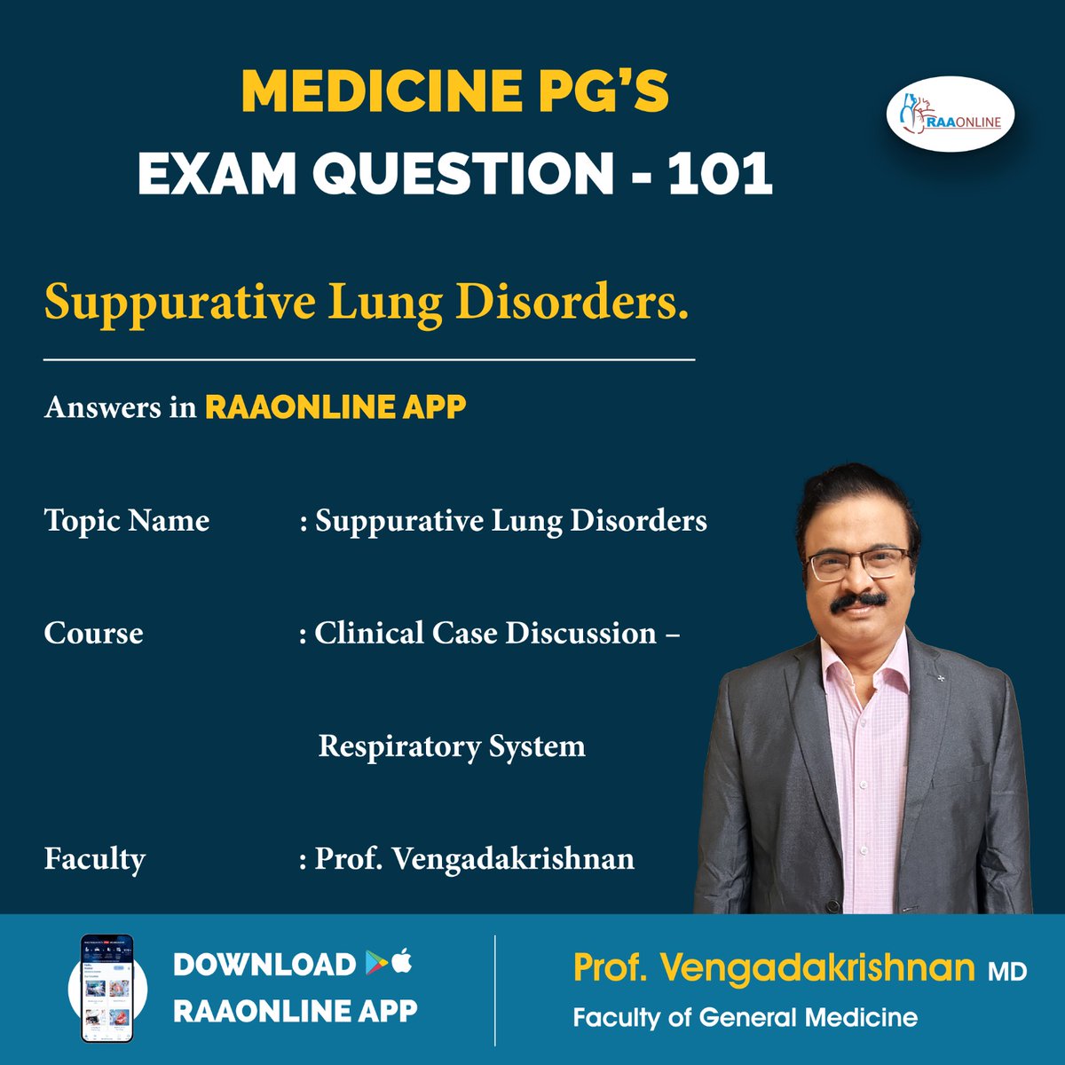 Raaonline's tweet photo. Medicine PG's Exam Question 101 - Suppurative Lung Disorders on RAAONLINE App.
Android: https://t.co/fSlaHVpc0T
IOS: https://t.co/oJAMS4dSCa
Contact: +91 9994994266
#Raaonline #pastexampapers #suppurative #lungdisorders #clinicalcase https://t.co/lDyAhKPciT