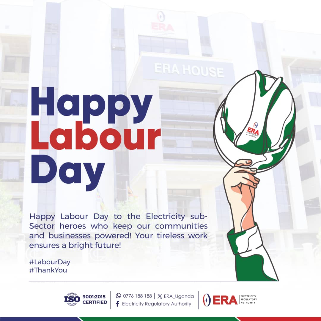 We celebrate your hard work and dedication in ensuring Uganda enjoys a Sustainable Electricity Supply. Happy International Labour Day !! #LabourDay2024