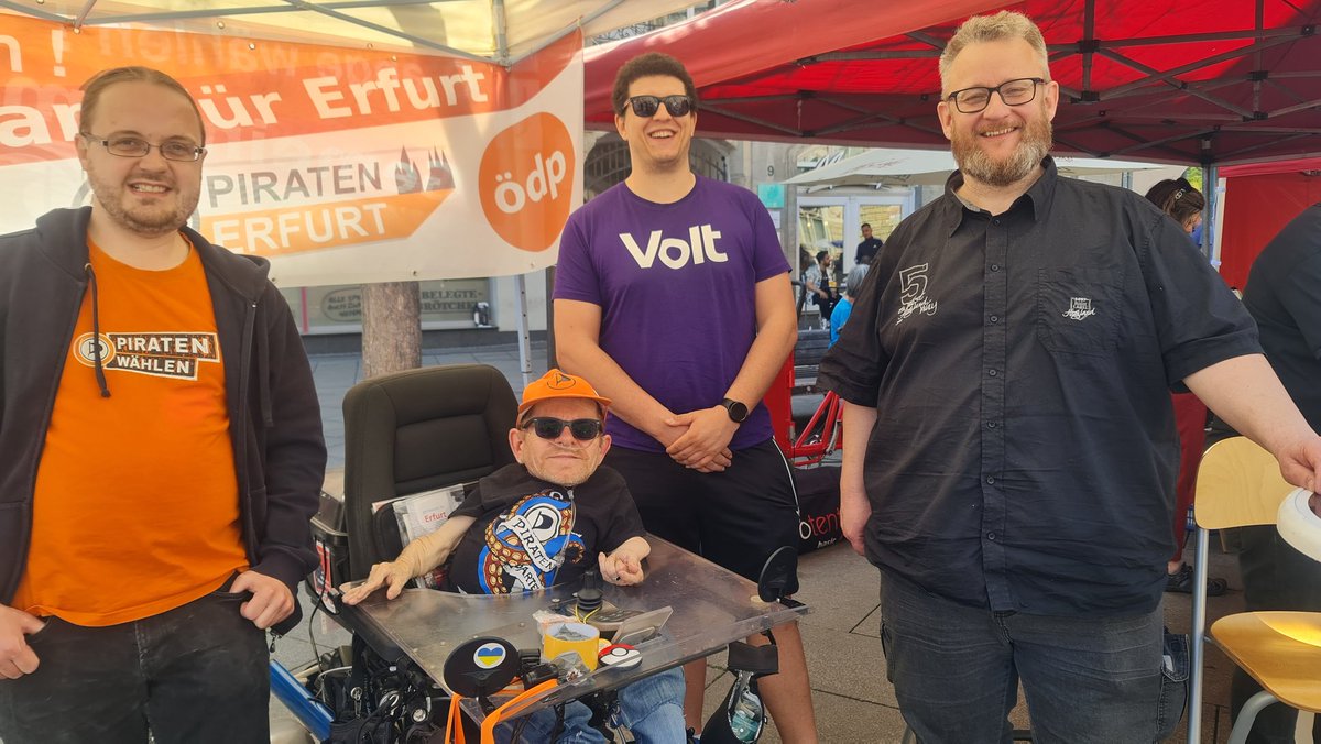#1.Mai Stand auf dem Anger #Erfurt @Piratenpartei