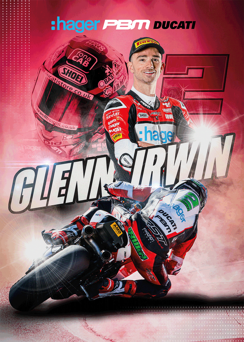 It's #BSB race week at <a href="/Oulton_Park/">Oulton Park</a> this weekend. Latest work for the <a href="/PBM_Team/">Hager PBM Ducati</a> and <a href="/GIrwinRacing/">Glenn Irwin</a> - first three wins of the season incoming Glenn! #BritishSuperbikes