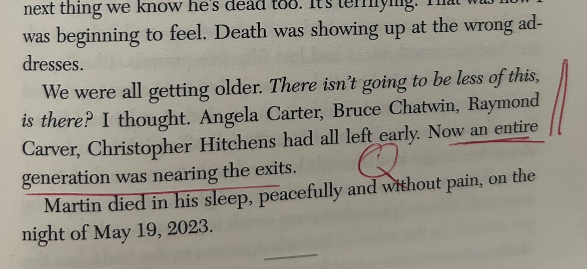 The death of Paul Auster reminds me that the Boomer generation are leaving us earlier than I expected. There are some moving passages about this in Salman Rushdie’s Knife (underlined at speed when reviewing) in which he writes: “Death was showing up at the wrong addresses.”