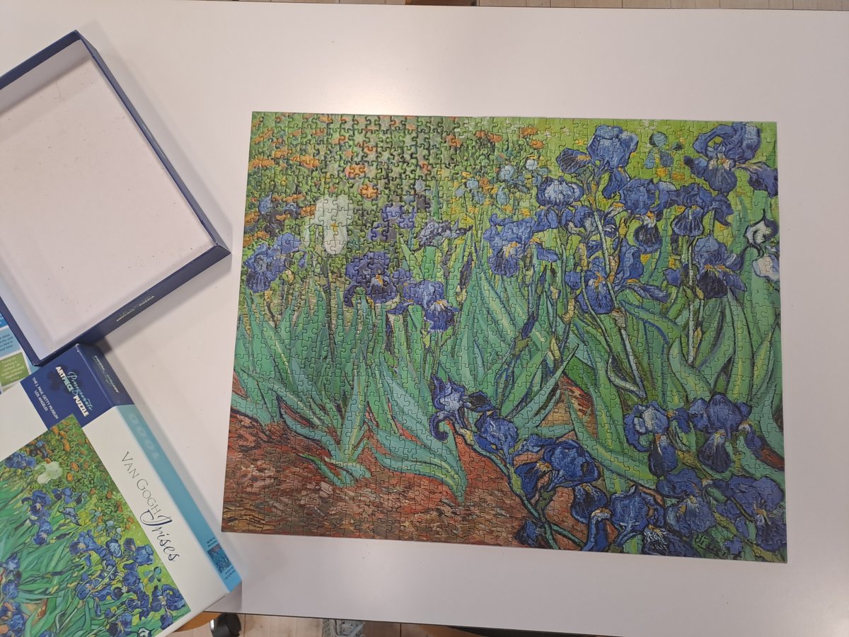 Oof, this was a tough one! Congratulations to our users for having the patience and acuity to complete our Van Gogh puzzle. It brings a little bit of spring into the library space!