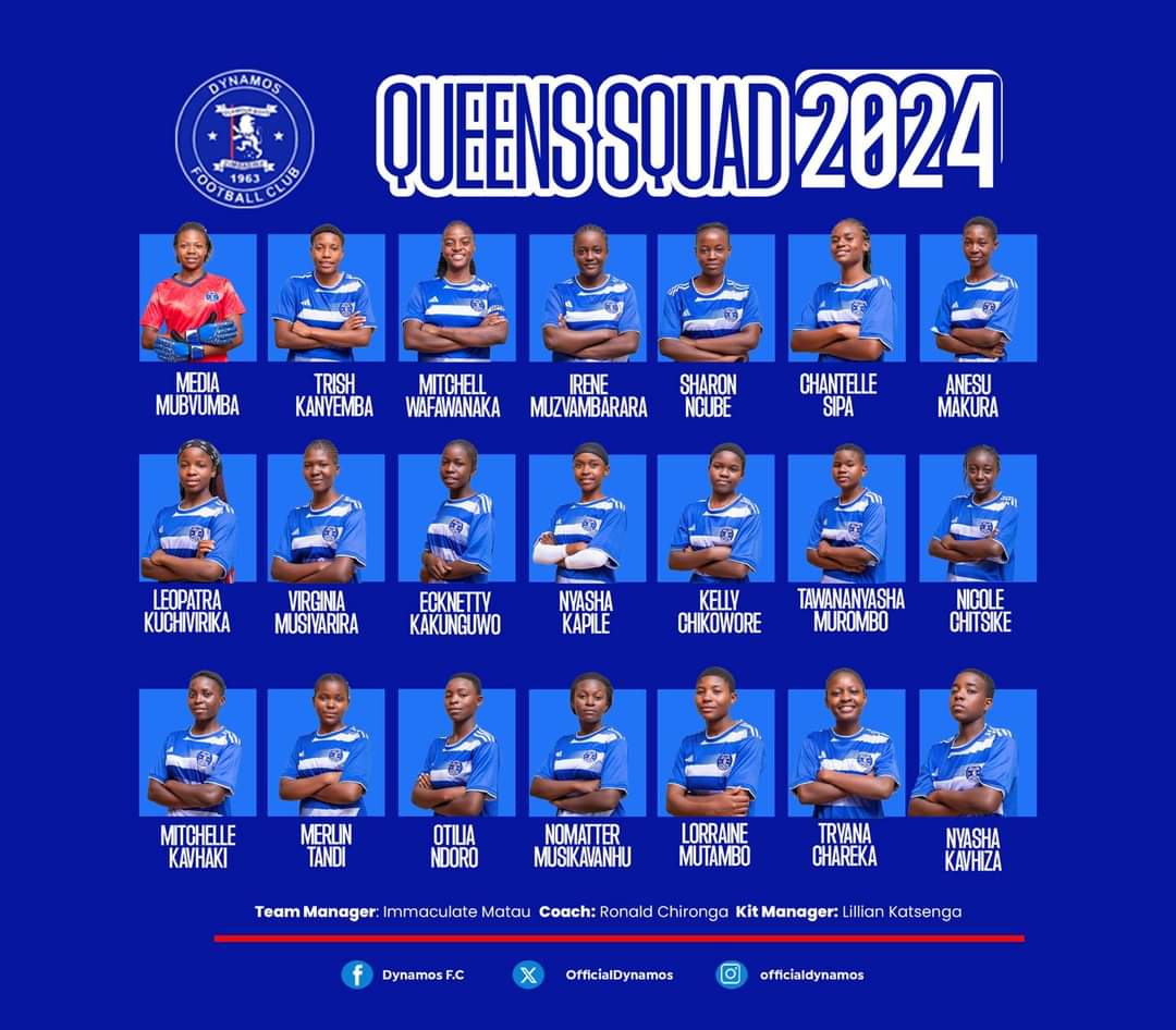 Dynamos Queens 2024 squad is here🔵💪🏻. They willl be playing in the ZIFA Northern Region Women’s League.