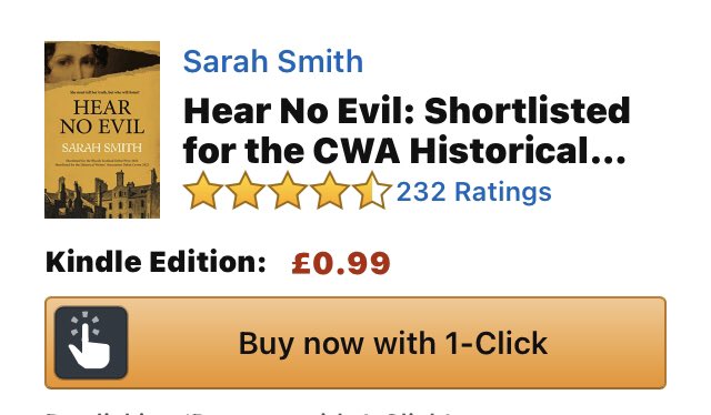 As part of the Kindle Monthly Deal, Hear No Evil is only 99p for the whole of May! RTs much appreciated 🙏😘