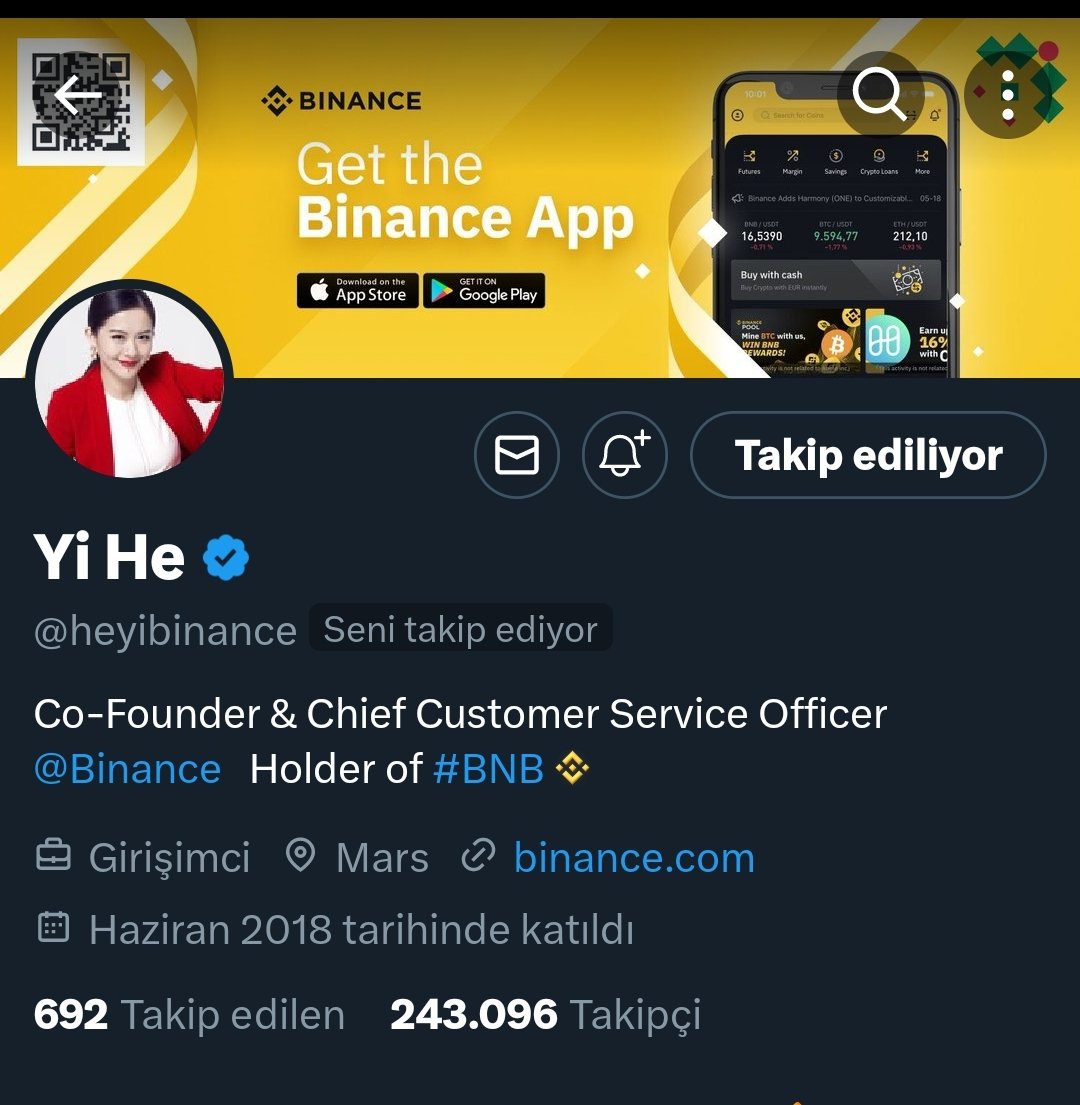 Thank you very much for following, we will work harder for Binance, I always support it voluntarily and we will do more in these 4 months.  @heyibinance 👌
#Binance #BNB