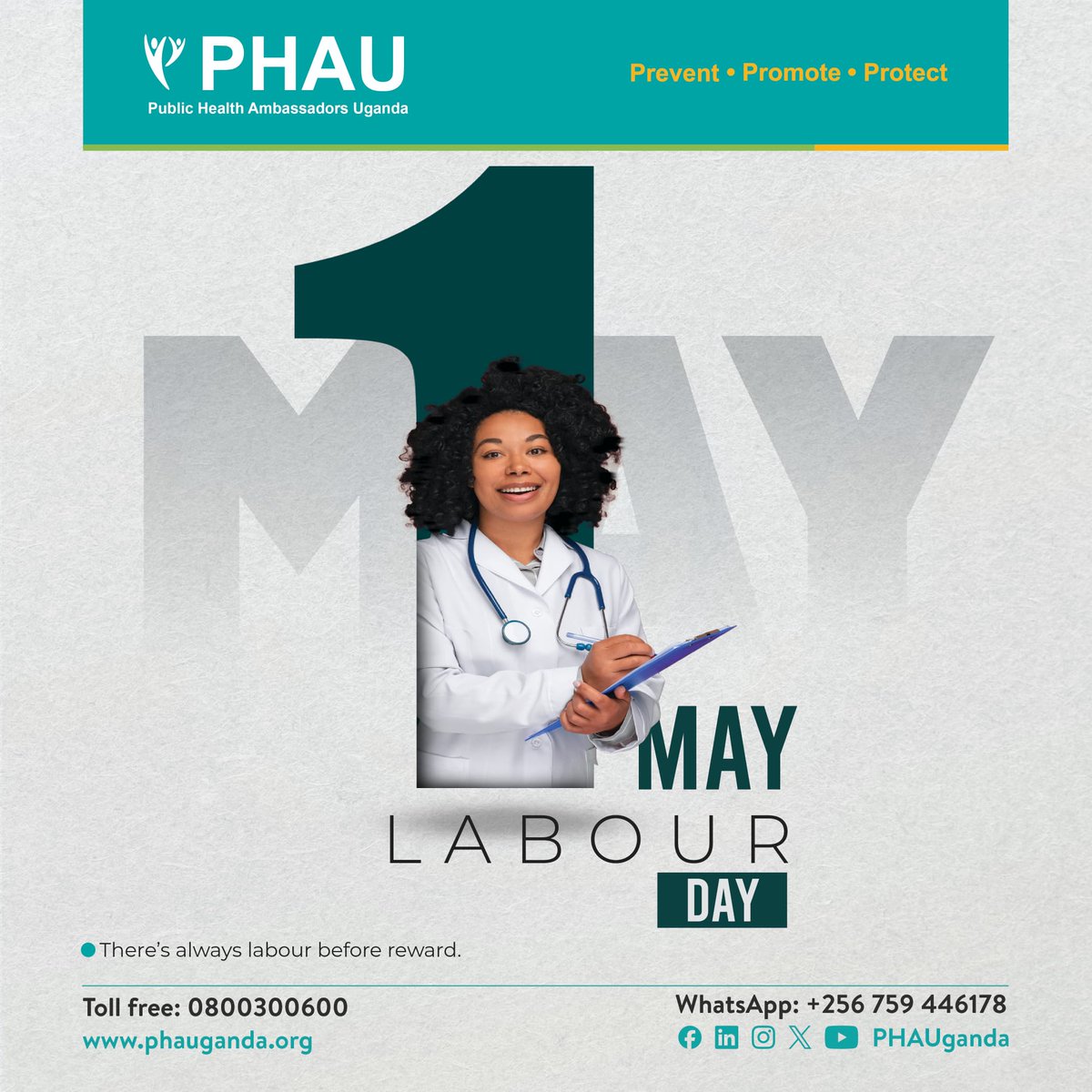 Happy International Labor Day! As we honor the contributions of workers everywhere, let's step into May with a renewed commitment to fair wages, safe working conditions, and respect for all. Here's to a month of solidarity, progress, and positive change! #PHAUCARES #LaborDay2024