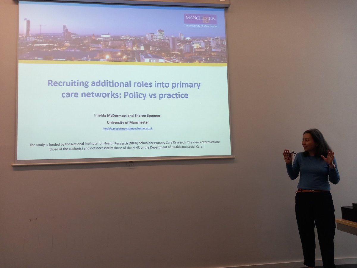 @hippomanc and @SMS_Spooner from @HOPE_UoM giving an overview of perspectives of primary care staff on their experiences of additional roles in PCNs #HPPNUK