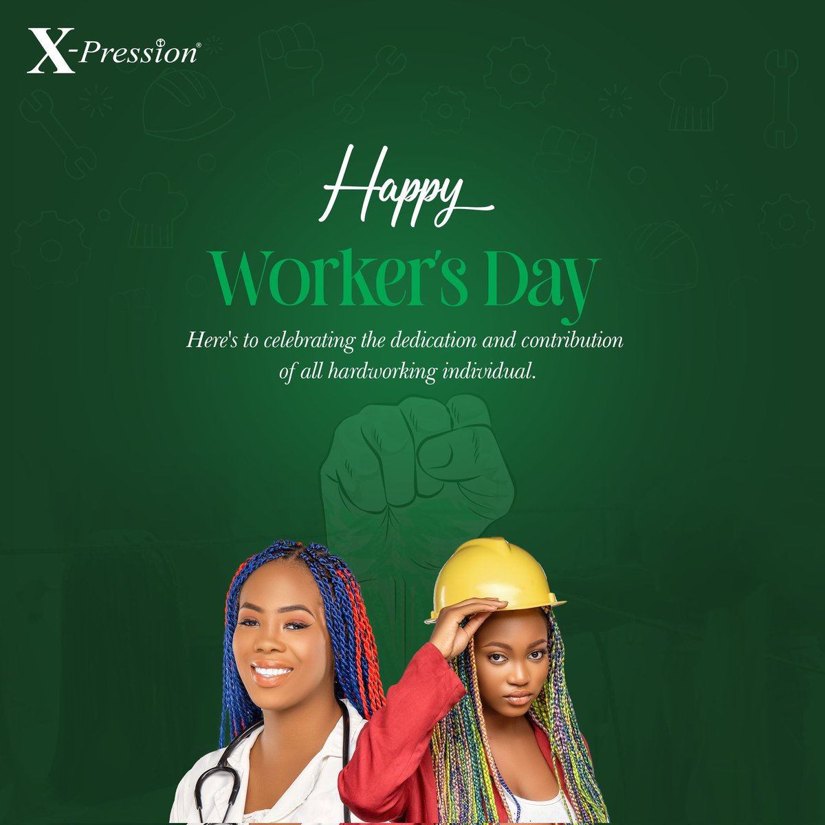 Happy new month and Happy Workers' Day! Wishing you a wonderful May filled with achievements, joy, and well-deserved celebrations. Here's to honoring your hard work and dedication. #xp4you #xpression #xpressionhair #workersday #workers #Celebration #hardwork #dedication
