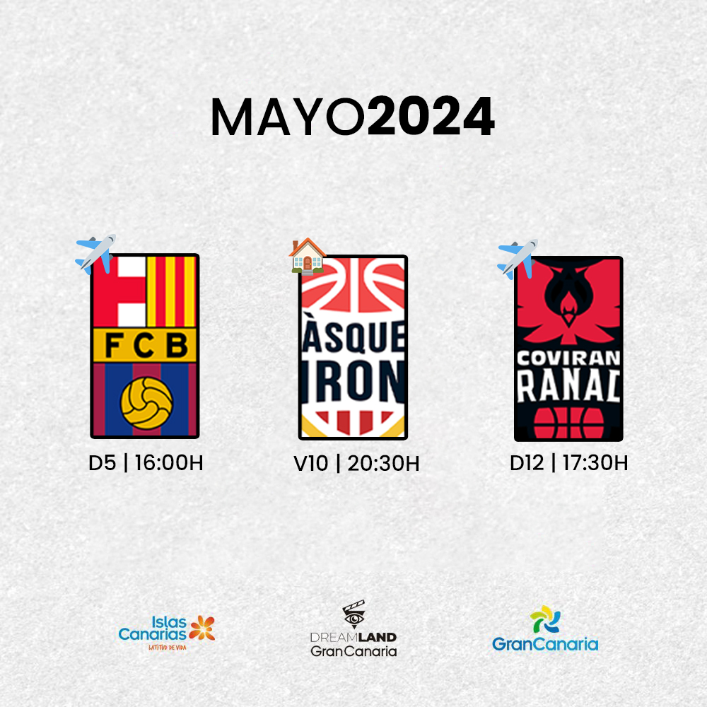 👋 Mayo 2024. ▪ Recta finalísima. Últimos tres partidos de fase regular de Liga Endesa por delante. ¡Se decide todo! 🔥 #VamosGranca