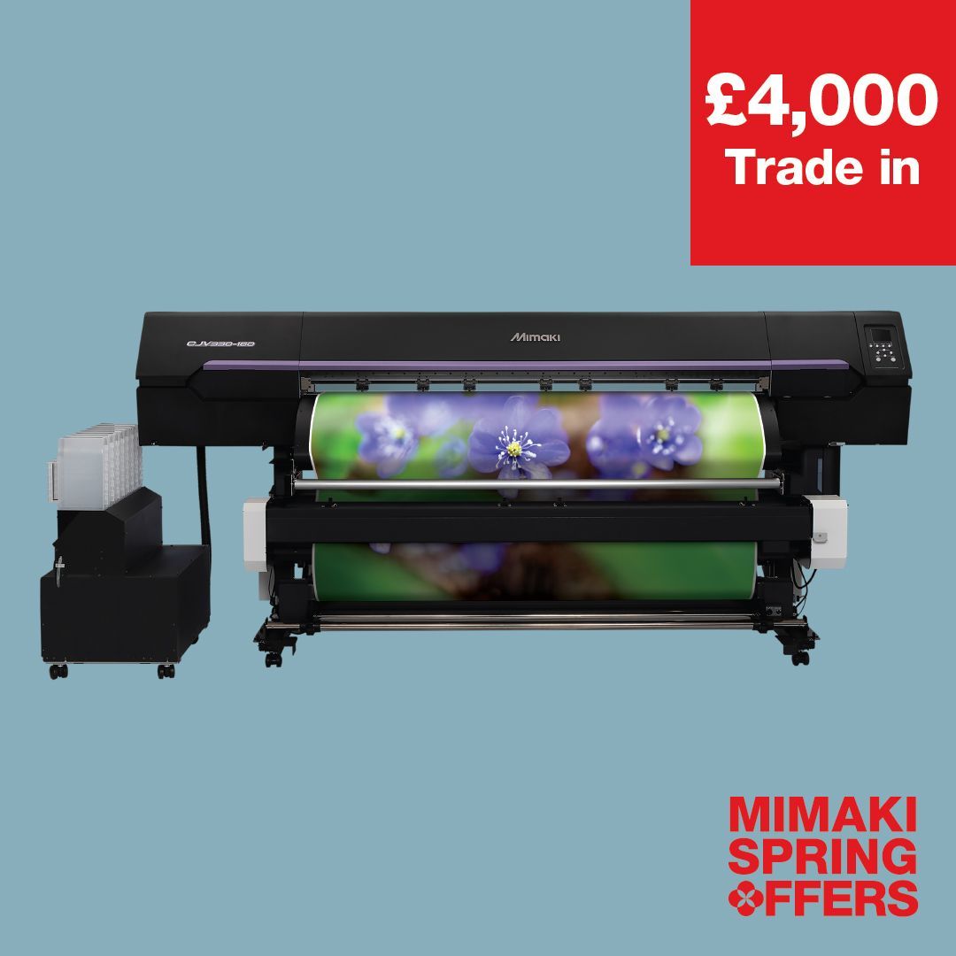 Upgrade to the latest Mimaki 330 Series solvent printer or printer/cutter with our £4,000 trade-in offer. All the details 👉 buff.ly/3UdJ4qY