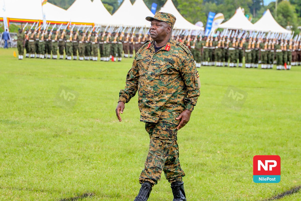 The Deputy Chief of Defence Forces Lt Gen. Samuel Okiding has arrived at St Leo's Kyegobe Playgrounds for the International Labour Day celebrations #NBSUpdates