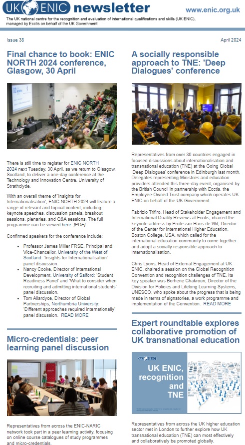 🆕Our latest newsletter

❓What's a good grade?’ 
🌏Deep Dialogues: internationalisation & #TNE
🗣️TNE expert roundtable
📜#Microcredentials peer learning
🎓 Qualifications database update
💪 Upcoming training

➡️ow.ly/wRXN50RscGq [PDF]