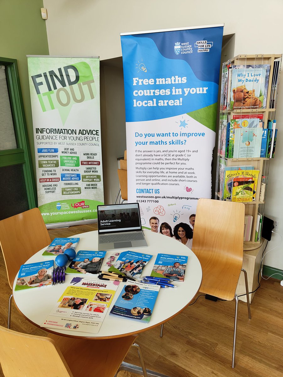 Good morning #Chichester!!
Now the sun is out and the school run is over, our colleagues at the Chichester Family Hub have kindly invited us to spread the word about our exciting learning opportunities for adults and families, so come say hello!
#SkillsForLife #adultlearning