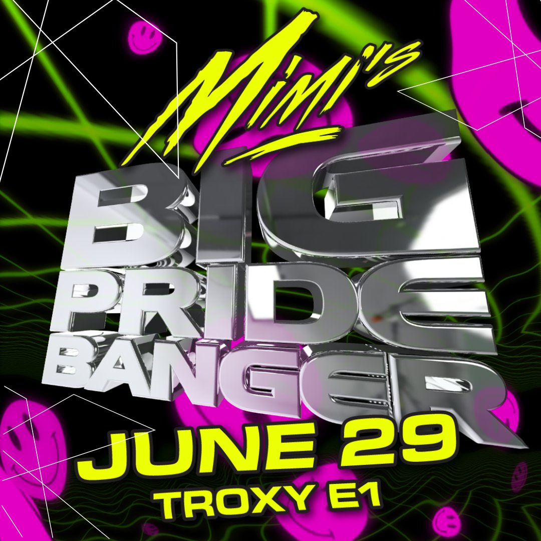 MIMI's are back at Troxy with another BIG PRIDE BANGER. Non-stop shows, big headline PAs, banging tunes, and unbeatable queer carnage. The biggest Pride show in London! 🏳️‍🌈PRESALE now on link.dice.fm/e0ef864e5370 👉🖤General tickets on sale 08/05/24 10am #Mimispride #LGBTQIA+