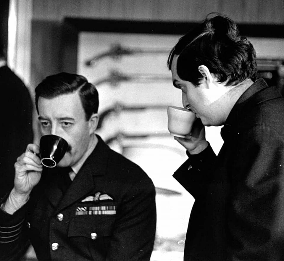 Peter Sellers & Stanley Kubrick on the set of Dr. Strangelove