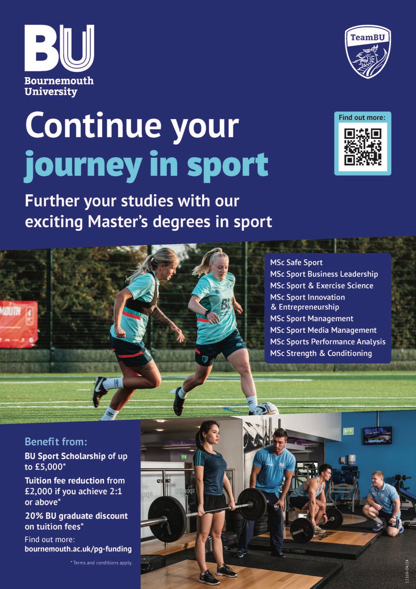 ExerciseSport's tweet photo. Interested in continuing your journey in sport?

Further your studies with our exciting Master’s degrees, currently in development for September 2024 intake. 

Find out more on our website, join us for an open day or chat to Dr Andy Callaway &amp; Dr Louise Burgess at Varsity Day! https://t.co/RRxqmBN5yA
