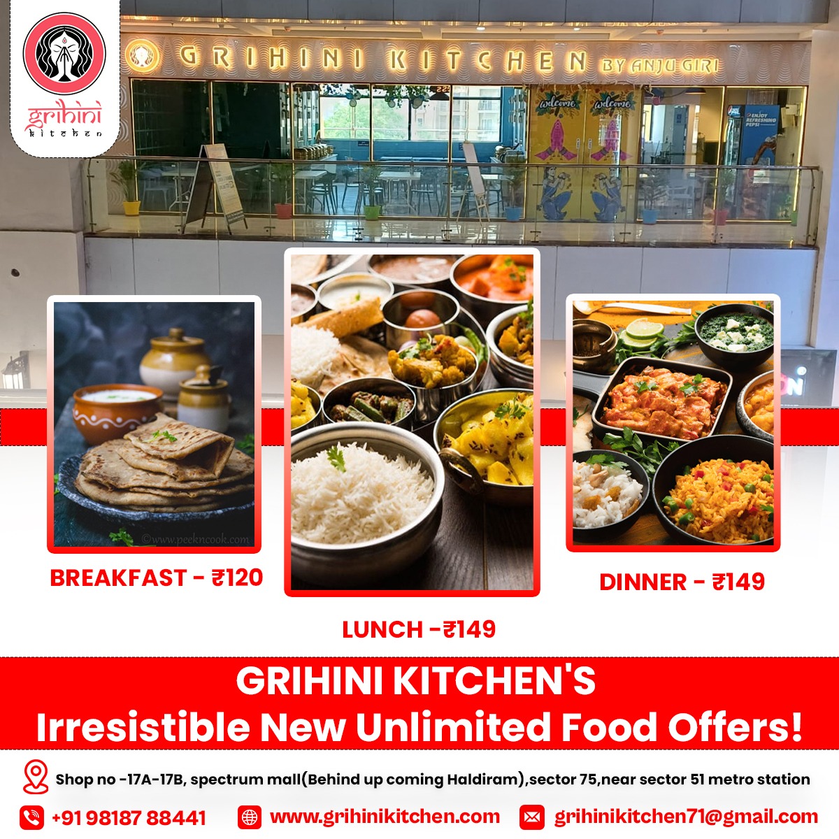 🌟✨ Now offering even greater value at Grihini Kitchen Outlet! ✨🌟 Indulge in unlimited deliciousness without breaking the bank. Your taste buds and wallet will thank you! Hurry in for an unbeatable dining experience. #MoreValue #UnlimitedJoy 🍽️🥳