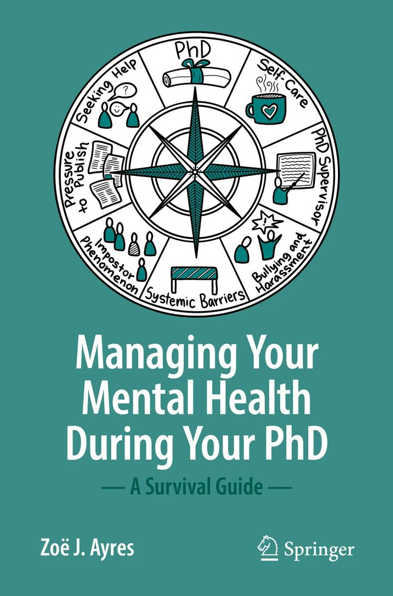 Kicking off #MentalHealthAwarenessMonth with a talk on #AcademicMentalHealth & sharing my personal lived experience for PhD students at @Hartpury university, UK. In every talk I include the amazing book 'Managing Your Mental Health During Your PhD' by the wonderful @ZJAyres.💚