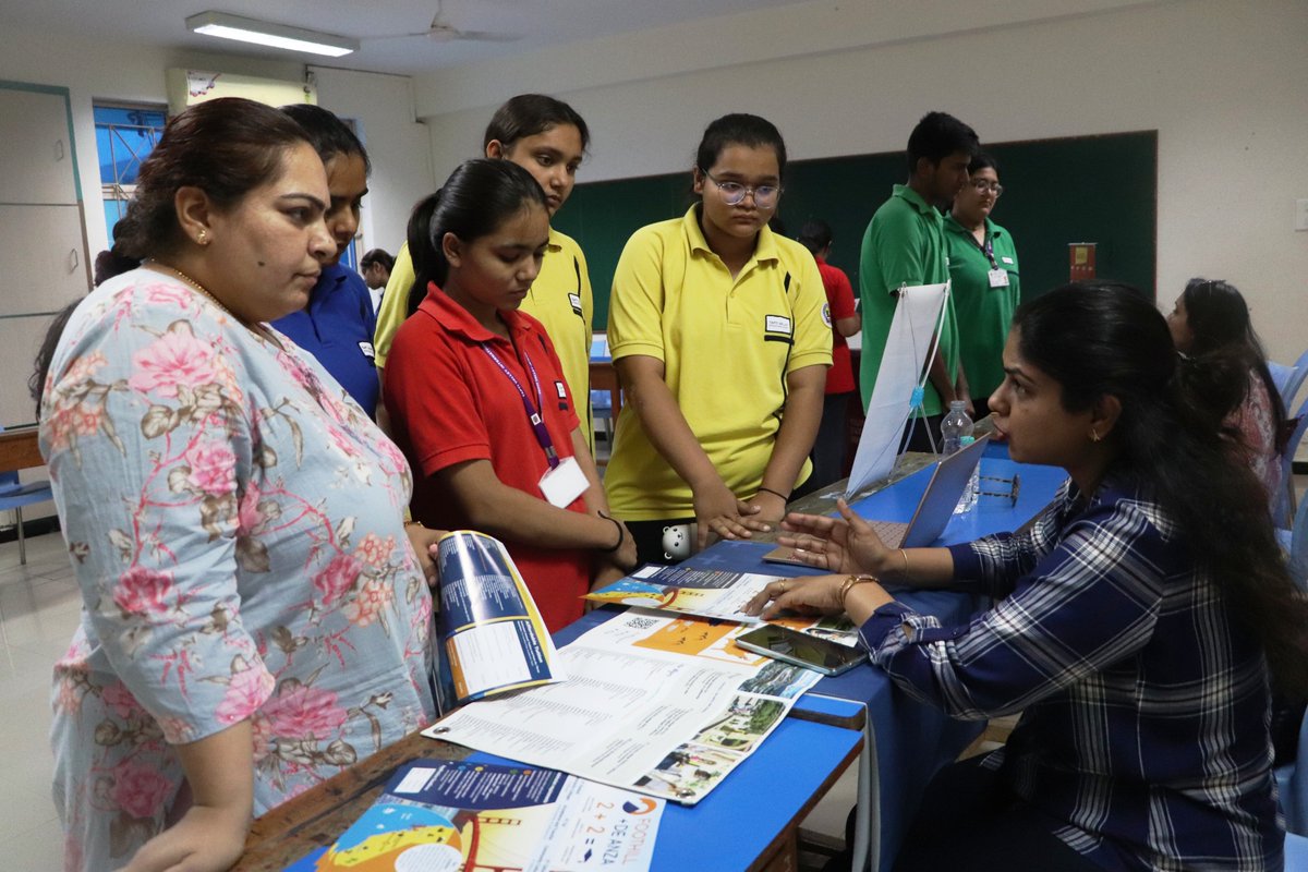 Education Fair 2024:

An Undergraduate Education Fair was organised at TVIS on 30.4.2024 to showcase the entire spectrum of courses offered by Universities of  US and UK where the students from class 9-12 got an opportunity to interact with the representatives.