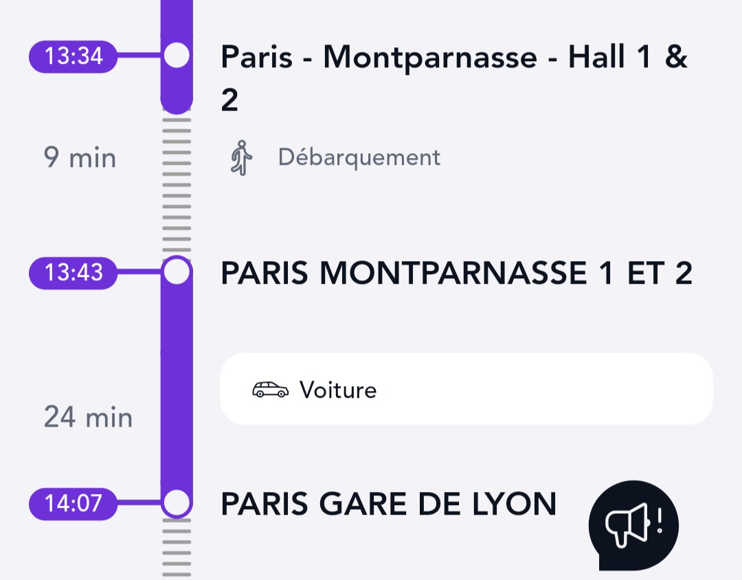 Comment ils peuvent dire que @SNCFConnect est une application pour toutes les mobilités quand il te propose ça :
Prendre la voiture entre la gare Montparnasse et la gare de Lyon 😪