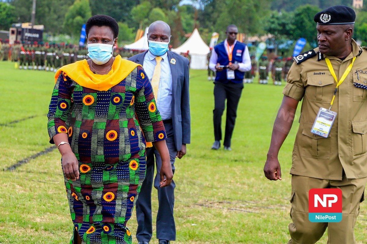 The Vice President of Uganda H.E. @jessica_alupo has arrived at St Leo’s College, Kyegobe playground to be part of today's International Labour Day.