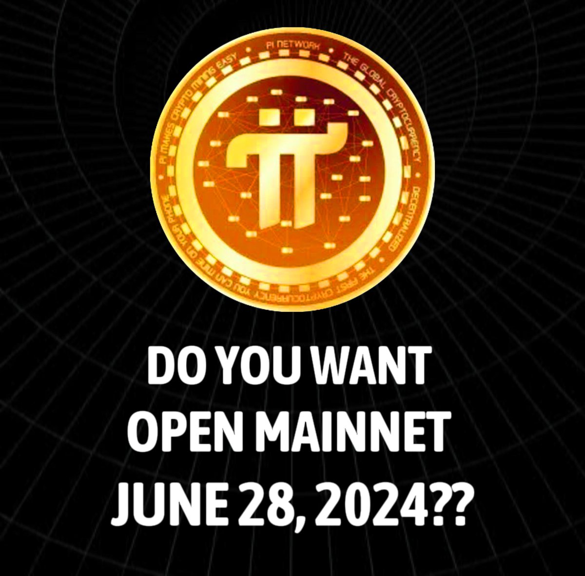 #Pioneers, do you really want to #Openmainnet, on June 28, 2024 ?

 Comment 'YES' and retweet ♻️
@SenderLabs #PiNetwork