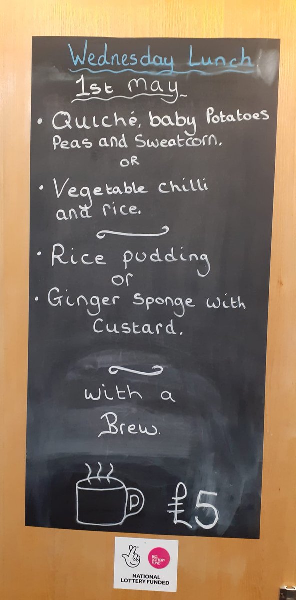 #chefela & #yorkshiremandan in kitchen cooking  2 course lunch & a brew £5. @westendcentre1 welcomes you to join us, no need to book. All welcome, lunch served 12ish.Doors open 9.30am if you like a brew, natter before @PostcodeLottery @MyLivingWell1 @TNLComFund @Nationlotterfund