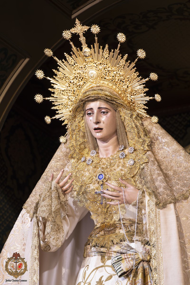 Así se encuentra Nuestra Señora de los Dolores. Foto: @JaviviCLozano @DoloresdelCerro #TDSCofrade #TDSActualidad @paquili1