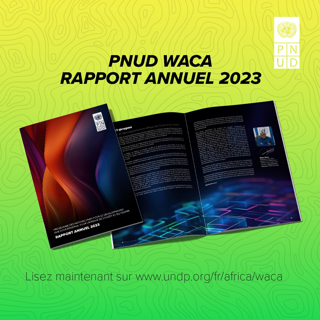 Notre Rapport Annuel 2023 est là !📘🚀 Découvrez-y comment nous repoussons les limites du possible pour relever les défis du développement durable dans notre région. 🌍 Consultez-le ici 👉🏾 go.undp.org/Z3T