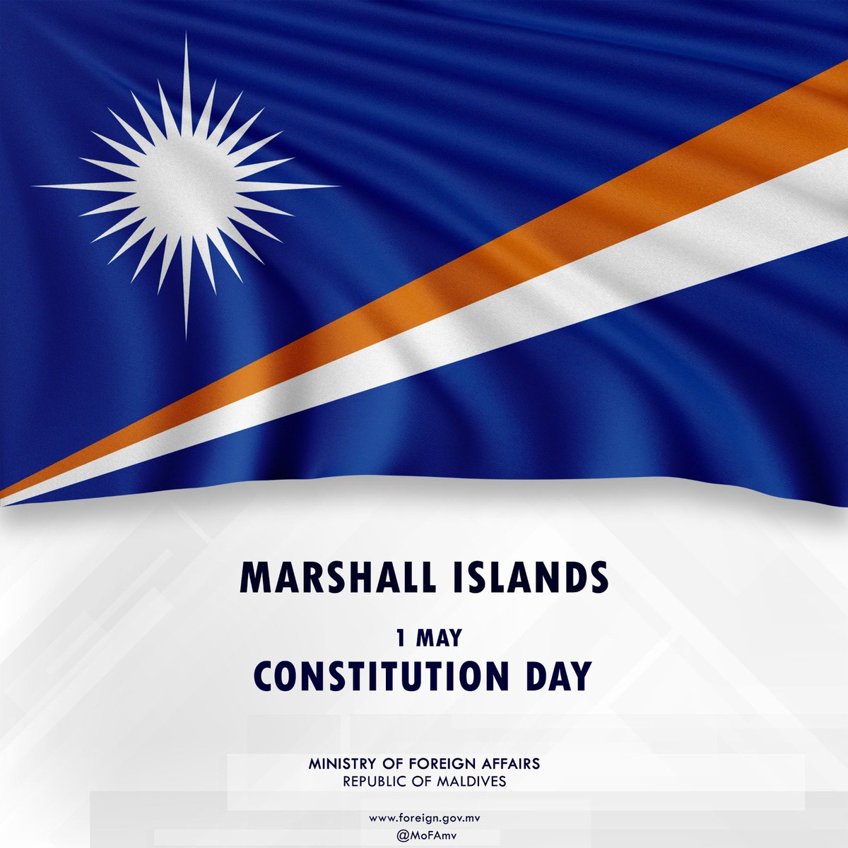 Minister Zameer sends Constitution Day greetings to the Foreign Minister of Marshall Islands 📃 Press Release | t.ly/DnGWi