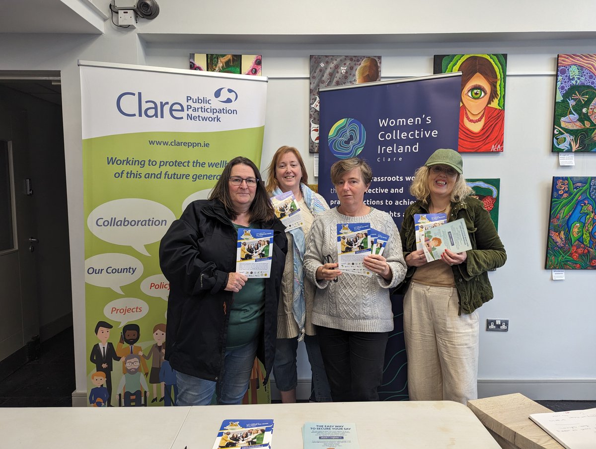 #YourVoteYourVoice  #NationalVoterRegistrationDay
Thanks so much to @QuareClareLGBTQ, Women's Collective Ireland Clare, @ClareCoCo  and Clare Solidarity Network who joined us in Ennis and Shannon for our voter registration stalls we spoke to more than 1000 people between us!