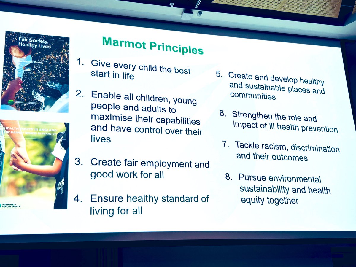 @ProfKevinFenton #ScotPH24 #HealthEquity #HealthInequalities @MichaelMarmot is still around! And working away at, and making progress! 
Mind the #HealthGap #MarmotPrinciples