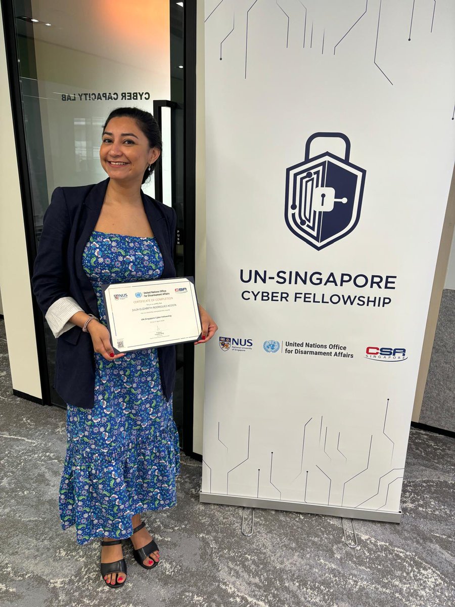 Last week I joined the #UNCyberFellowship organized by @UN_Disarmament, @CSAsingapore, and @NUSingapore and benefited from expert lectures, on-site visits, simulation exercises, and case studies. #CyberSecurity 
#InternationalSecurity