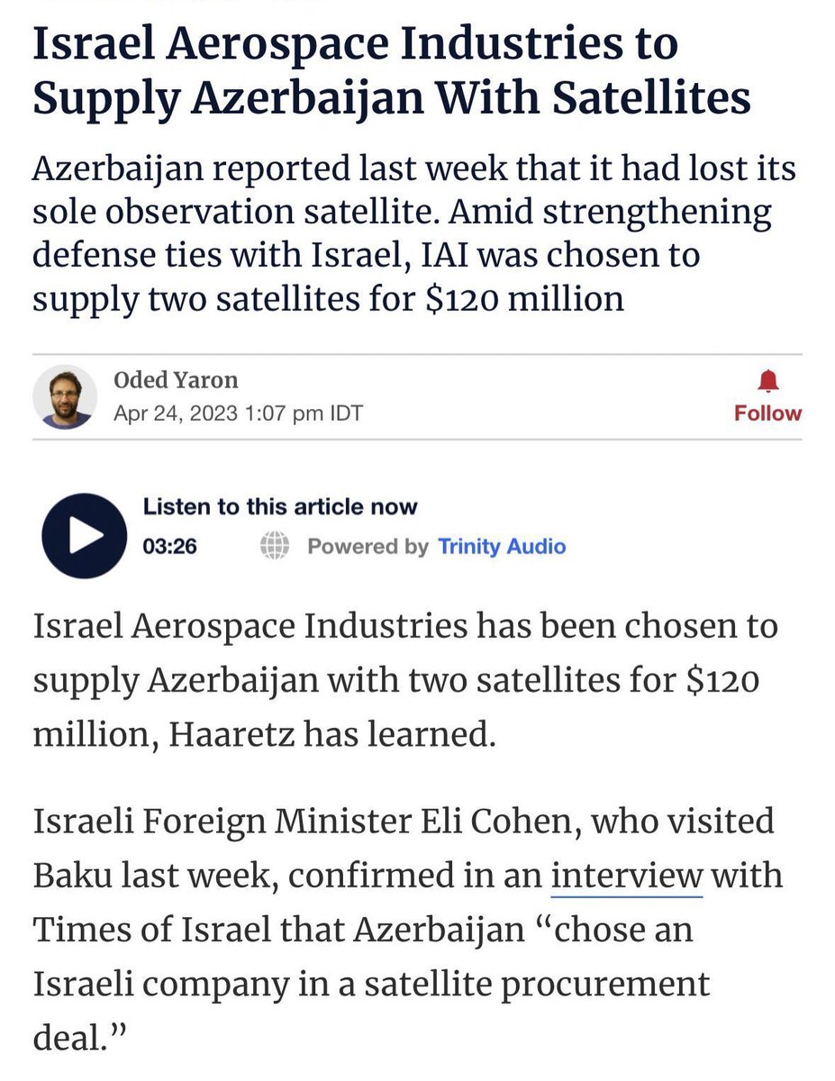 Israel is by far the biggest supplier of the genocidal Aliyev regime in terms of arms and technologies used to murder and ethnically cleanse Armenians from Artsakh

A morally consistent person (not Drew) would protest for both the Armenians and the Palestinians because the two…