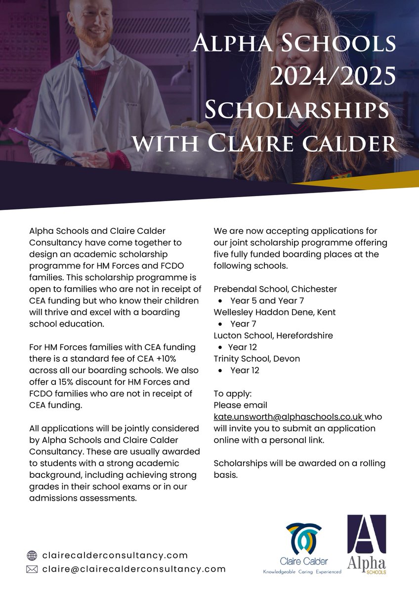 BznRaf's tweet photo. New scholarships available please see poster below #Education #HMForces https://t.co/cExWR7sBOU