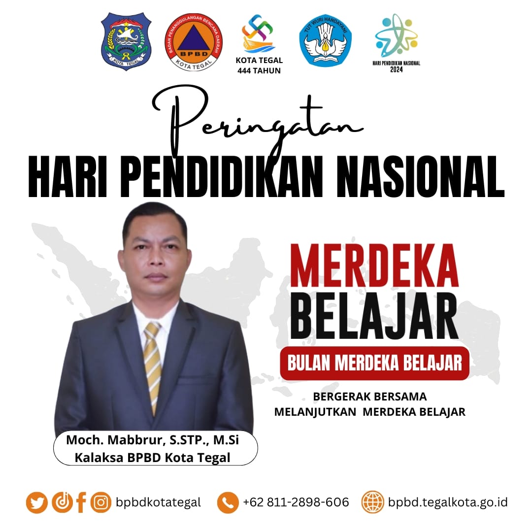 Selamat Hari Pendidikan Nasional! #jakwirtangguh Mari terus berinovasi dan berkolaborasi demi masa depan cerah generasi penerus. Pada Bulan Merdeka Belajar Mari ' Bergerak Bersama Melanjutkan Merdeka Belajar '
#merdekabelajar 
#salamtangguh 
#salamkemanusiaan
@dad_somantri