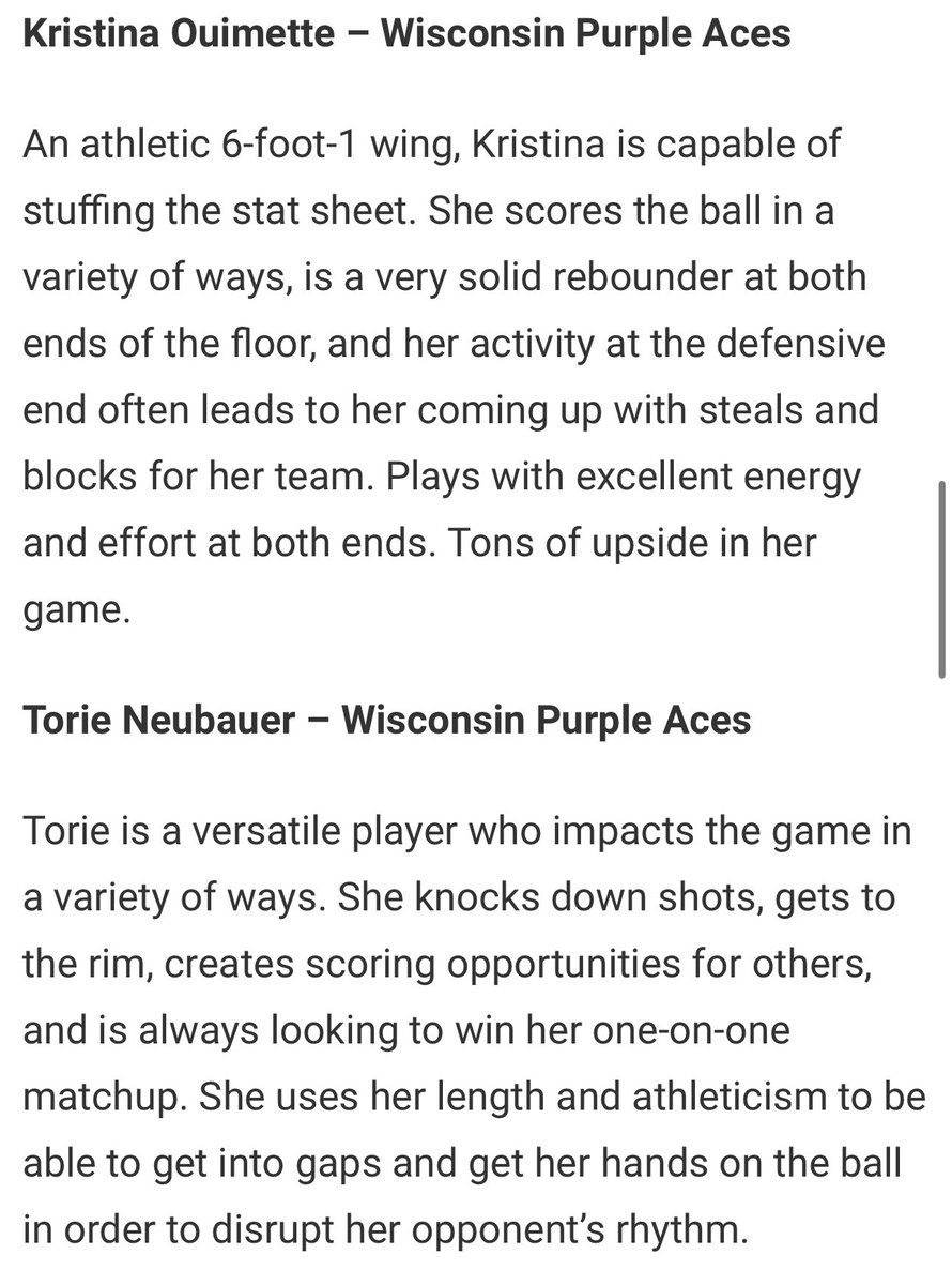 🔥‘25s @KGOuimette_2025 (@gbphoenixwbb commit) and the stock riser 📈 @TorieNeubauer 6’0” SF/PF made some noise at The Clash‼️