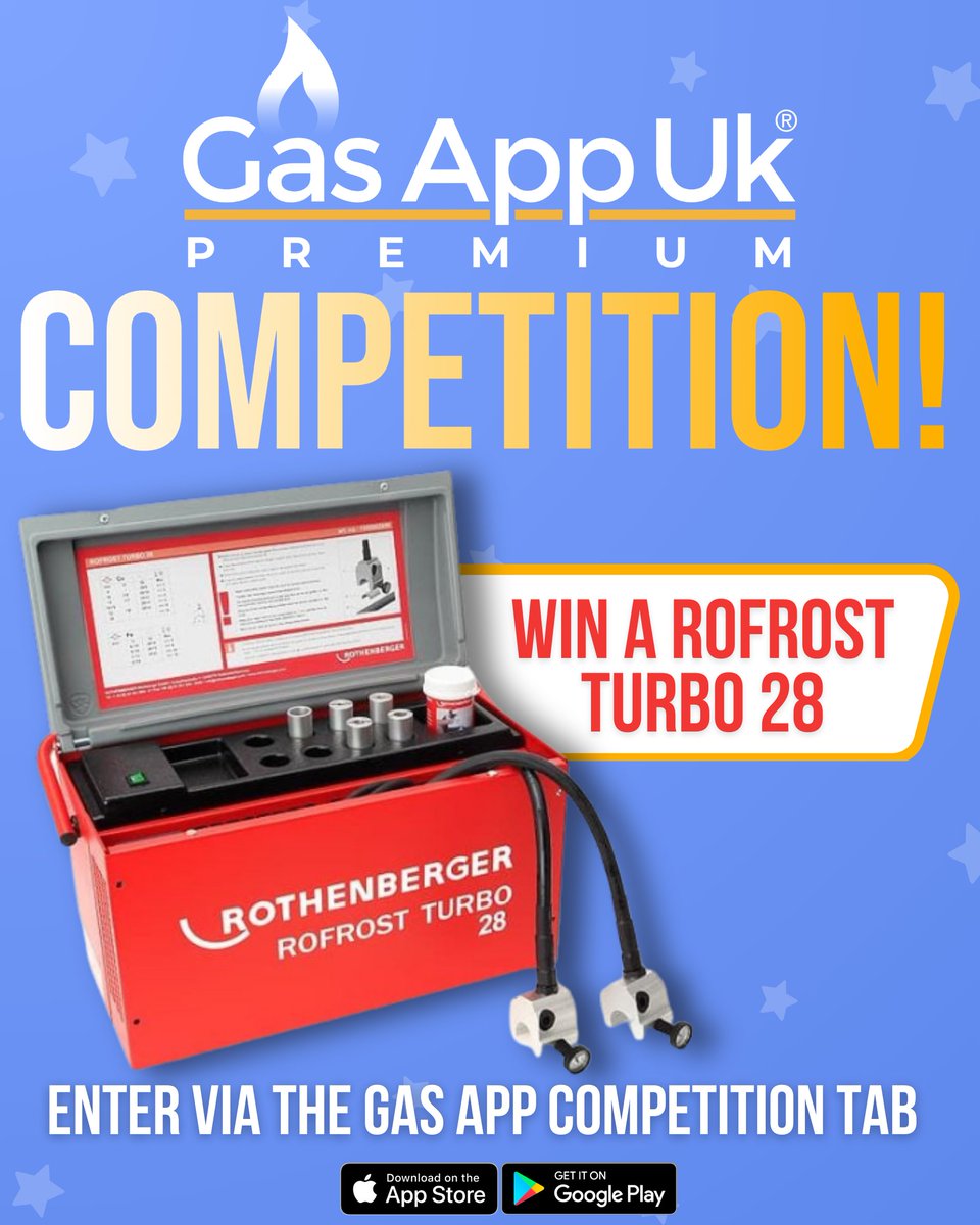 Don't walk, RUN🏃 to the Gas App Competition tab and enter this month's giveaway from Rothenberger! Answer the question correctly and be in the running to win a ROFROST Turbo 28 👌