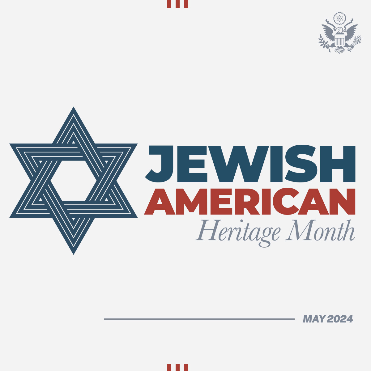 May is #JewishAmericanHeritageMonth, a time to celebrate the contributions and history of the Jewish community in America. We reaffirm our fight against antisemitism at home and around the world.