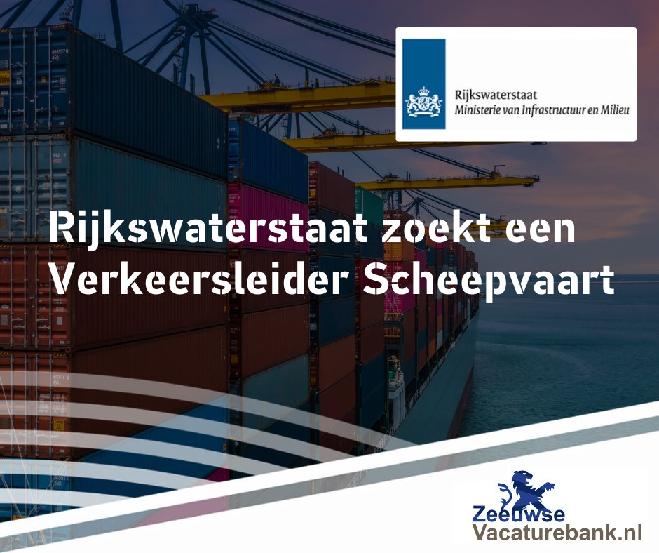 @Rijkswaterstaat zoekt een Verkeersleider Scheepvaart. Bekijk de vacature op de Zeeuwse Vacaturebank via: zeeuwsevacaturebank.nl/vacatures-in-z…

#vacature #vacatures #baangezocht #zeeland