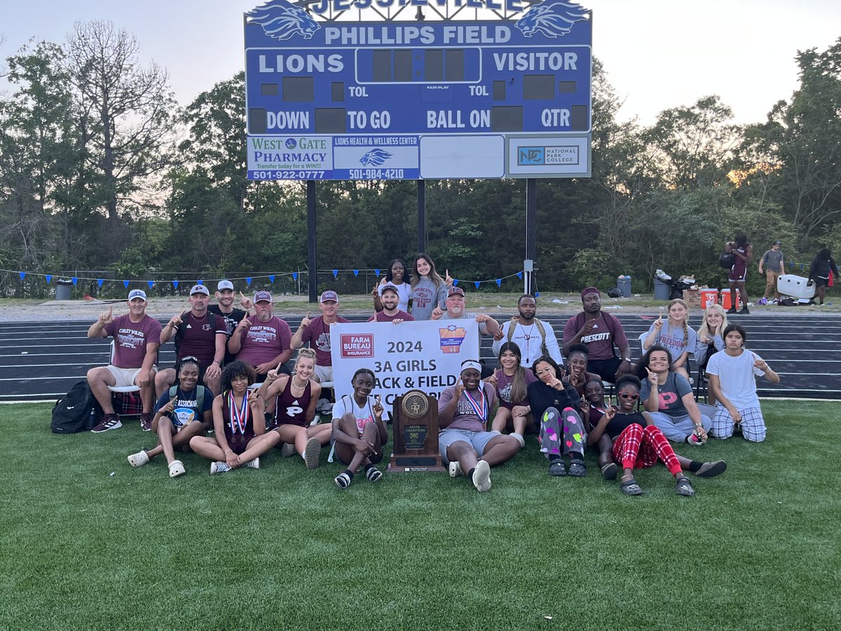Congratulations to Prescott and Mountain View as they share the 3A girls state track &amp; field state championships!