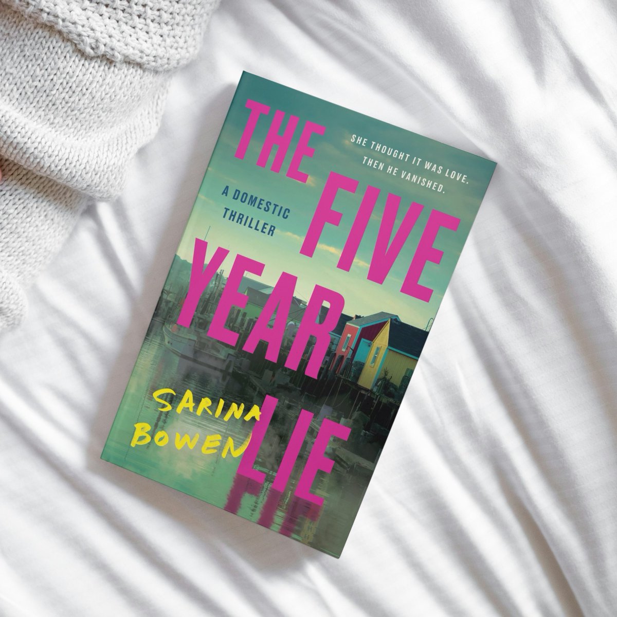 She thought it was love. Then he vanished. The Five Year Lie by Sarina Bowen  bit.ly/3xTlNTC @harpercollins #affiliatelink