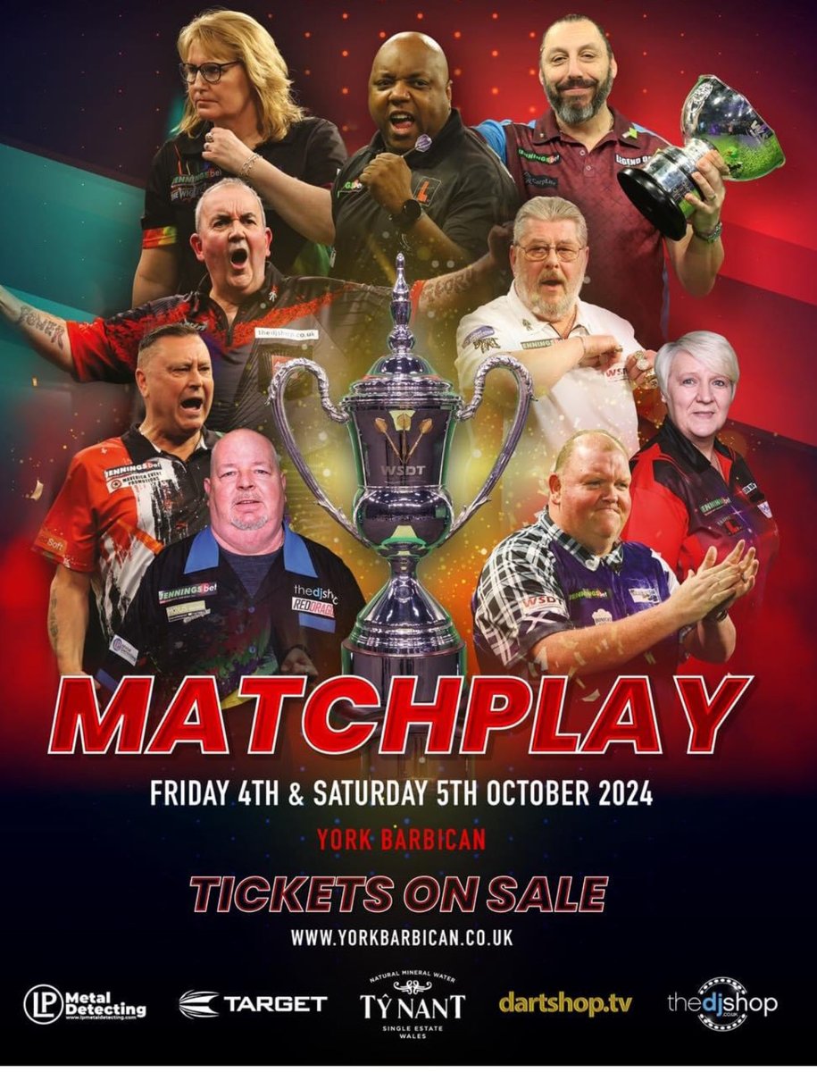 Heading back to York in October fantastic venue and great crowd there really looking forward to this one. Get your tickets quick.⁦@ModusDarts180⁩ ⁦@SeniorsDarts⁩ ⁦@TargetDarts⁩