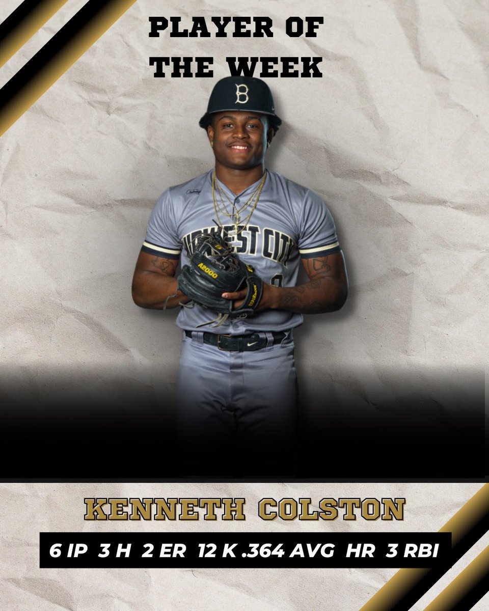 Our final POTW of the regular season goes to Kenny Colston! Big week on the mound and at the plate. #US