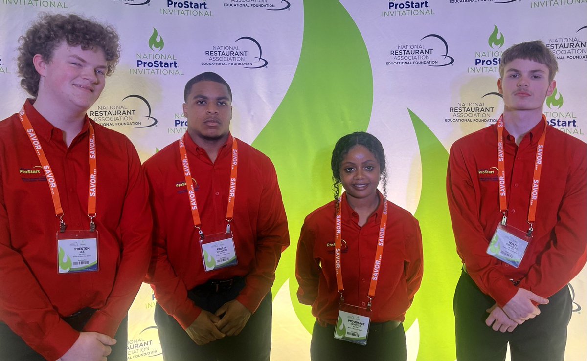 The Marion C. Moore Culinary Management team traveled to Baltimore this past weekend to compete in the National ProStart Invitational. Please congratulate the following students on a job well done: Preston Lee, Providance Niyoyita, Wyatt Reynolds, and Collin Williams. #KNOWmoore