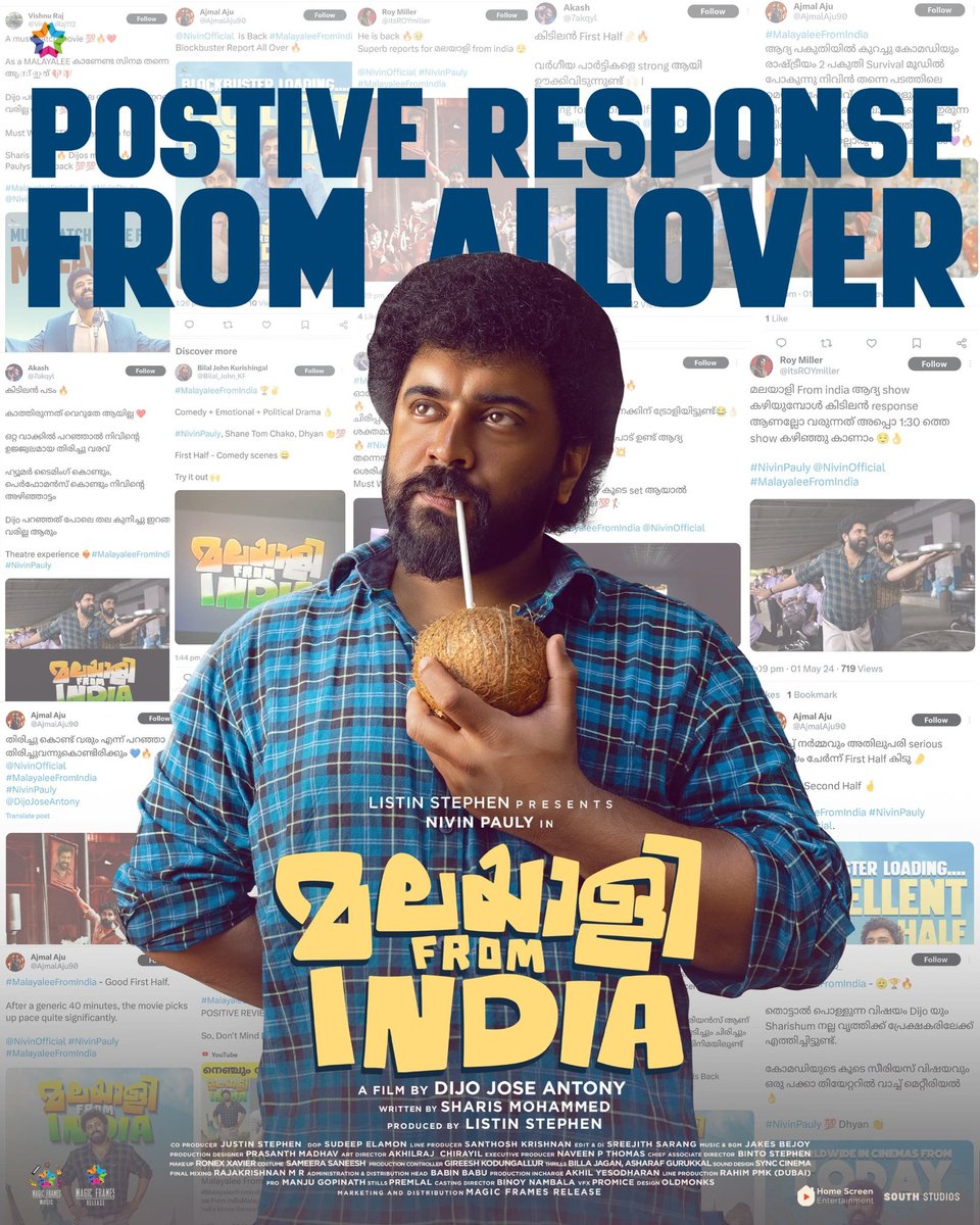 A Feel Good Entertainer #Malayaleefromindia In Cinemas Now Nivin Pauly - Dijo Jose Antony